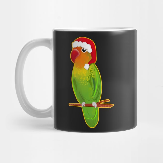 Christmas Bird Agapornis Bird Love by SusanaDesigns